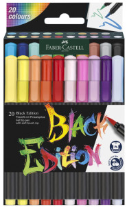 FABER-CASTELL Feutre Black Edition, étui de 10