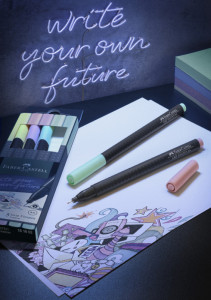 FABER-CASTELL Feutre pointe fine GRIP FINEPEN, étui de 5