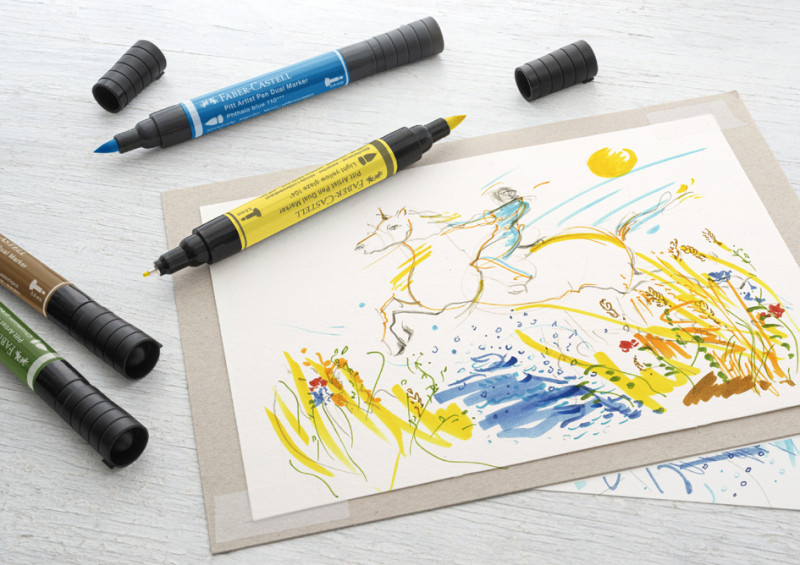 FABER-CASTELL Feutre PITT artist pen Dual Marker, étui de 20