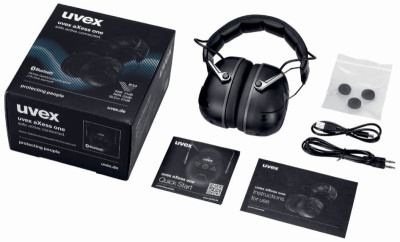 uvex Casque antibruit aXess one, noir