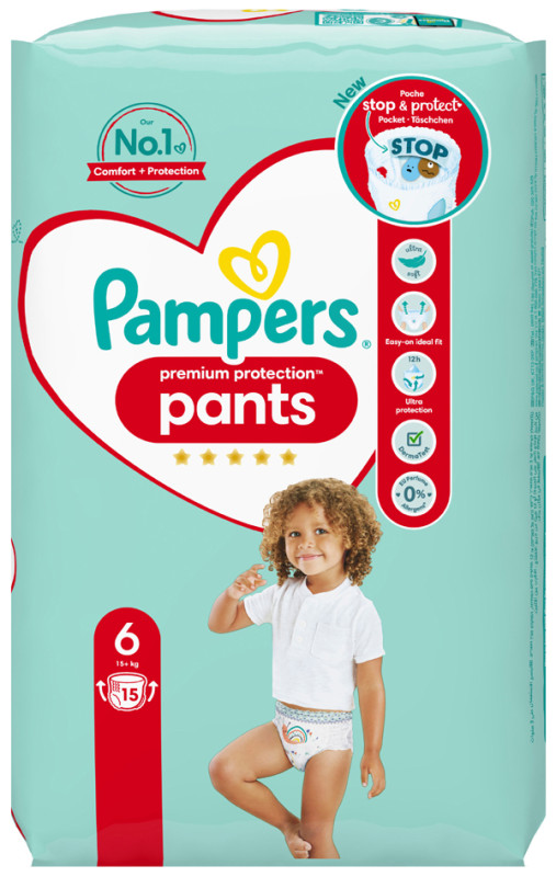 PAMPERS Premium protection pants couches-culottes taille 4 (9-15kg) 76  couches pas cher 