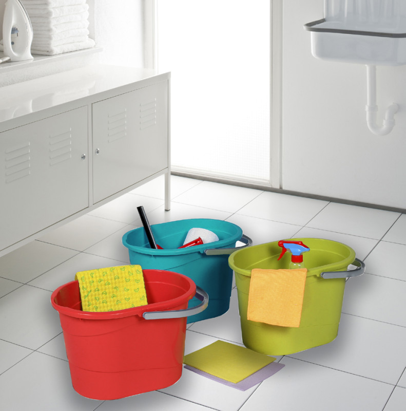 Keeeper Seau Avec Graduation Intégrée Et Poignée Ergonomique, 5 L, Mika, Nordic Blue