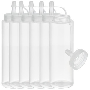 APS Bouteille verseuse souple, 260 ml, set de 6, transparent