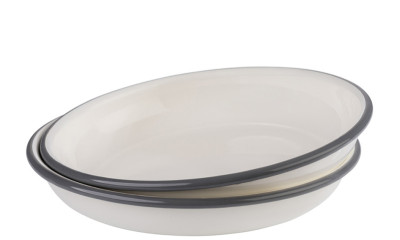 APS Assiette creuse émaillée, diamètre: 220 mm, set de 2