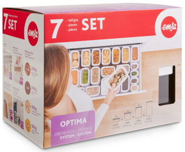 emsa Boîte de conservation OPTIMA, set de 7, transparent-