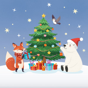 PAPSTAR Serviette à motif de Noël 