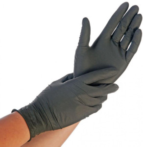 HYGONORM Gant nitrile SAFE FIT, L, sans poudre, blanc