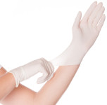 HYGOSTAR Gant latex SKIN, M, poudré, blanc HYGOSTAR Gant latex SKIN, M, poudré, blanc