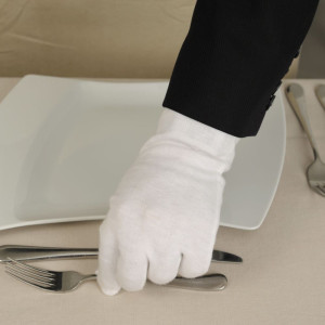 HYGOSTAR Gant en coton BLANC, M, blanc