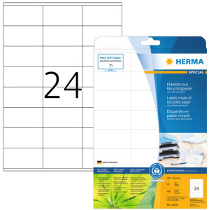 HERMA Étiquette universelle recyclée, 99,1 x 67,7 mm