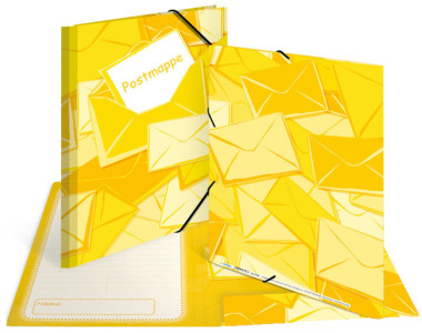 Chemise à élastique HERMA, DIN A4, carton, jaune