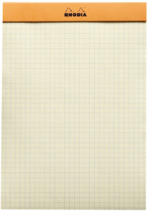 RHODIA Bloc agrafé No. 16 Yellow, format A5, quadrillé