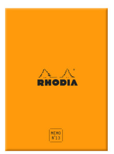 RHODIA Bloc mémo No. 13, 115 x 160 mm, ligné, orange