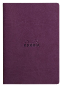 RHODIA Carnet piqûre textile RHODIARAMA, A5, ligné, noir