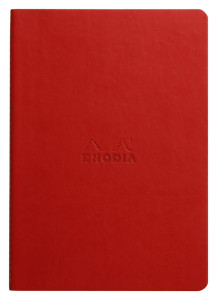 RHODIA Carnet piqûre textile RHODIARAMA, A5, ligné, noir