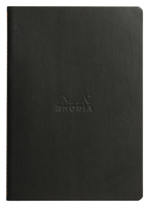 RHODIA Carnet piqûre textile RHODIARAMA, A5, ligné, saphir