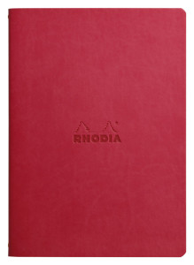 RHODIA Carnet piqûre textile RHODIARAMA, A5, ligné, saphir