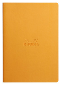 RHODIA Carnet piqûre textile RHODIARAMA, A5, ligné, saphir