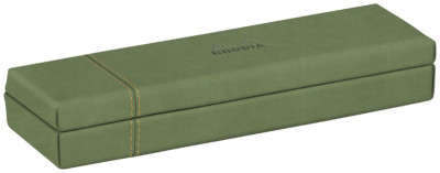 RHODIA Plumier, en simili cuir, titane