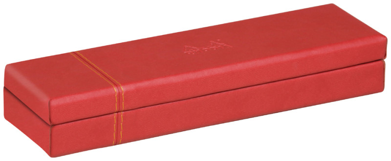 RHODIA Plumier, en simili cuir, coquelicot