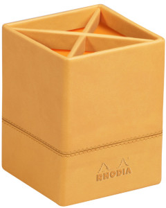 RHODIA Pot à crayons, en similicuir, bronze