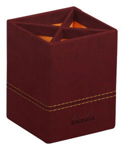 RHODIA Pot à crayons, en similicuir, bronze