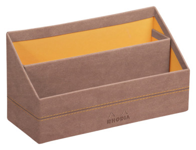 RHODIA Porte-courrier, en simili cuir, chocolat