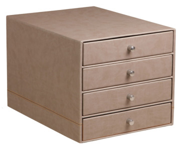 RHODIA Trieur 4 tiroirs, en simili cuir, bronze