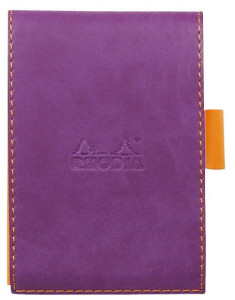 RHODIA Porte-bloc + bloc No. 12, 95 x 130 mm, ligné, violet