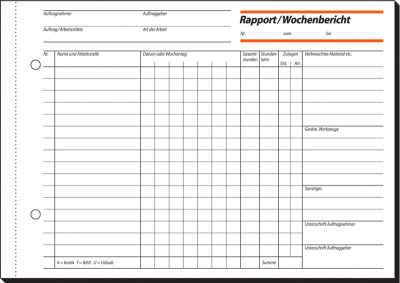 Carnet de mesures sigel, A4, 50 feuilles, papier bleu