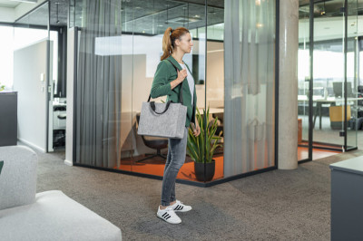 sigel Sac en feutre Business Desk Sharing Bag, taille M,gris