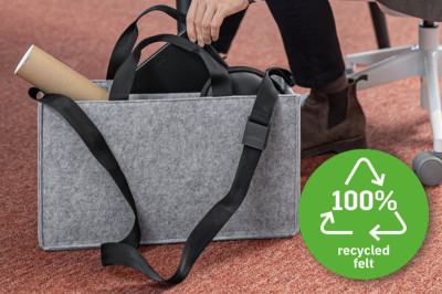 sigel Sac en feutre Business Desk Sharing Bag, taille M,gris