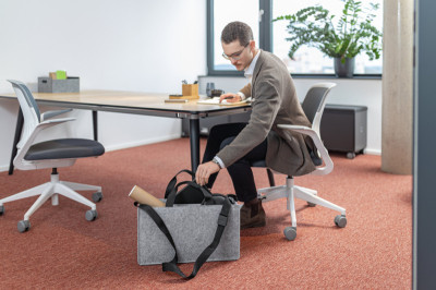 sigel Sac en feutre Business Desk Sharing Bag, taille L,gris
