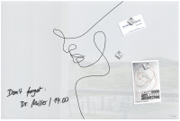 sigel Tableau magnétique en verre artverum Line Art sigel Tableau magnétique en verre artverum Line Art