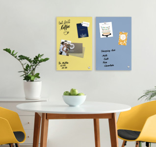 sigel Tableau magnétique en verre artverum, jaune pastel
