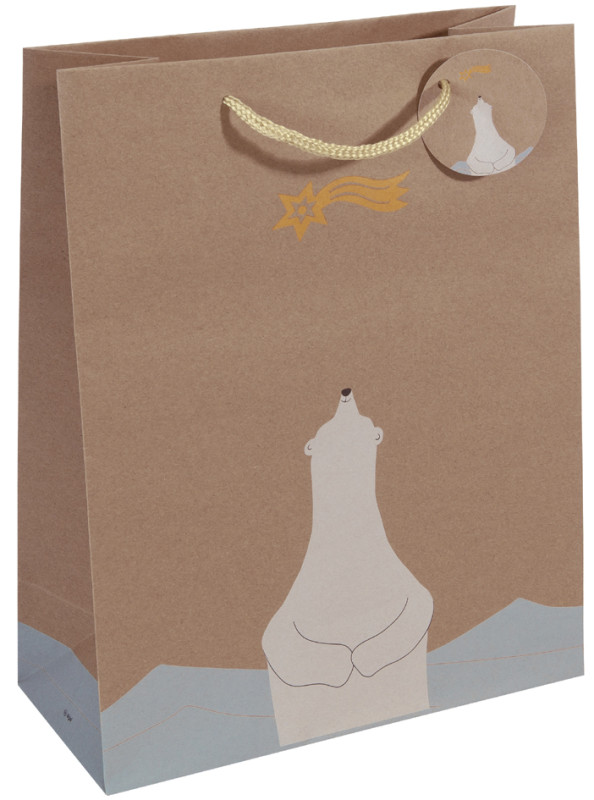 Sacs Cadeaux élégants SIGEL - Lot De Sacs En Papier 26x33 Cm Avec Cordelettes Dorées