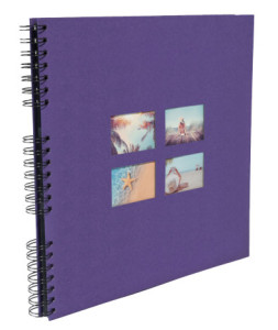 EXACOMPTA Album photos à spirales MILANO 320 x 320 mm,violet