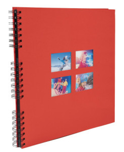 EXACOMPTA Album photos à spirales MILANO 320 x 320 mm, rouge