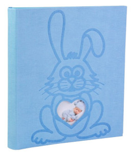 EXACOMPTA Album photos livre LAPIN TEDDY, 290 x 320 mm, bleu