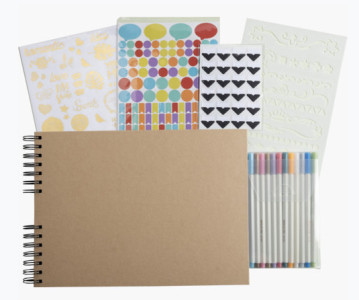 EXACOMPTA Kit de scrapbooking SCRAP ADDICT, noir