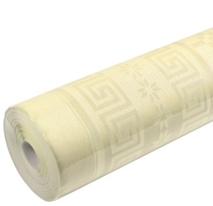 PROnappe Nappe en papier damassé, (l)1,18 x (L)100 m, blanc