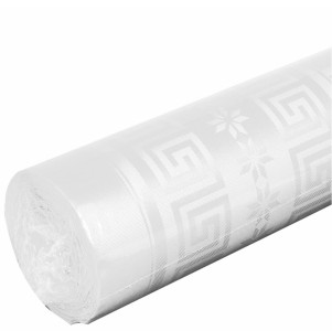 PROnappe Nappe en papier damassé, (l)1,18 x (L)6 m, gris