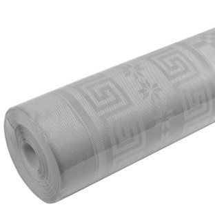 PROnappe Nappe en papier damassé, (l)1,18 x (L)6 m, gris