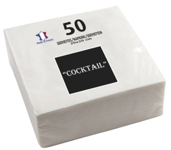 PROnappe Serviette cocktail, 200 x 200 mm, chocolat