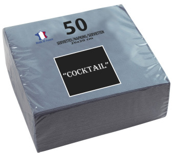 PROnappe Serviette cocktail, 200 x 200 mm, chocolat