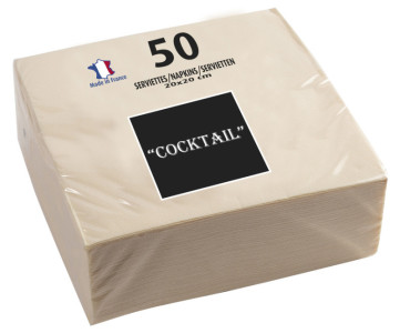 PROnappe Serviette cocktail, 200 x 200 mm, chocolat