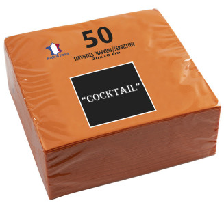 PROnappe Serviette cocktail, 200 x 200 mm, chocolat