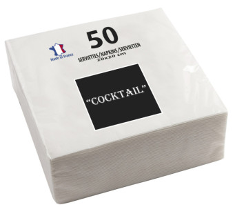 PROnappe Serviette cocktail, 200 x 200 mm, noir