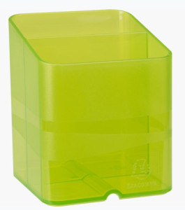 EXACOMPTA Pot à crayons PEN-CUBE, 2 compartiments, vert