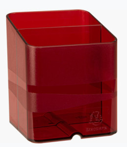 EXACOMPTA Pot à crayons PEN-CUBE, 2 compartiments, rouge